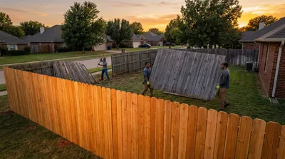 Fence replacement in Tulsa